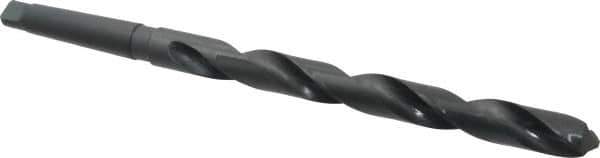 Interstate - 1", 3MT 118° Point High Speed Steel Taper Shank Drill Bit - Oxide Finish, 10" Flute Length, 15" OAL, Spiral Flute, Series 502 - Apex Tool & Supply