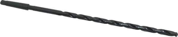 Interstate - 17/32", 2MT 118° Point High Speed Steel Taper Shank Drill Bit - Oxide Finish, 12" Flute Length, 18" OAL, Spiral Flute - Apex Tool & Supply