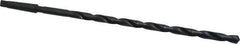 Interstate - 9/16", 2MT 118° Point High Speed Steel Taper Shank Drill Bit - Oxide Finish, 12" Flute Length, 18" OAL, Spiral Flute, Series 502 - Apex Tool & Supply