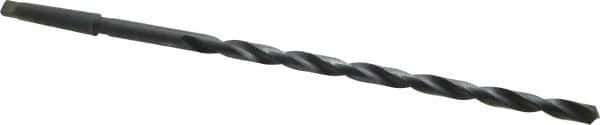 Interstate - 37/64", 2MT 118° Point High Speed Steel Taper Shank Drill Bit - Oxide Finish, 12" Flute Length, 18" OAL, Spiral Flute - Apex Tool & Supply