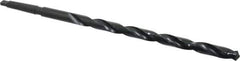 Interstate - 25/32", 2MT 118° Point High Speed Steel Taper Shank Drill Bit - Oxide Finish, 12" Flute Length, 18" OAL, Spiral Flute, Series 502 - Apex Tool & Supply