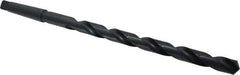 Interstate - 7/8", 3MT 118° Point High Speed Steel Taper Shank Drill Bit - Oxide Finish, 12" Flute Length, 18" OAL, Spiral Flute, Series 502 - Apex Tool & Supply