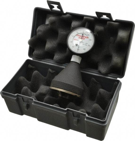 SPI - 1 to 2", 90 to 127° Included Angle, Internal Chamfer Gage - White Hardened Tool Steel (Plunger), 3 Blade & Conical Plunger, 0.002" Accuracy, 0.001" Graduation - Apex Tool & Supply