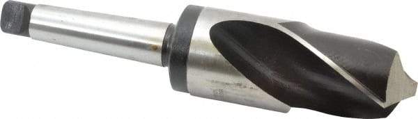 Interstate - 2-1/2", 4MT 118° Point High Speed Steel Taper Shank Drill Bit - Oxide Finish, 4-1/2" Flute Length, 11" OAL, Spiral Flute - Apex Tool & Supply