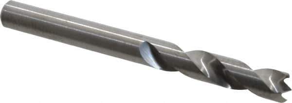 M.A. Ford - 15/64" Spiral Flute Solid Carbide Screw Machine Drill Bit - Bright Finish, Right Hand Cut, 1-1/8" Flute Length, 2-7/16" OAL, Standard Point, Straight Shank - Apex Tool & Supply