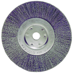 7" - Diameter Medium Face Bench Grinder Wheel; .014" Crimped Steel Wire Fill; 5/8" Arbor Hole; Retail Pack - Apex Tool & Supply