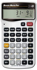 Calculated Industries - 11-Digit (7 normal, 4 Fractions) with Full Annunciators 30 Function Handheld Calculator - 5/8" x 2-1/2" (15.88mm x 63.5mm) Display Size, Silver, LR-44/A76 Powered, 7" Long x 5" Wide x 1" High - Apex Tool & Supply