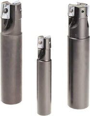 Tungaloy - 1-1/2" Cut Diam, 0.638" Max Depth of Cut, 1-1/2" Shank Diam, 3.74" OAL, Indexable Square Shoulder End Mill - ASMT 1705.. Inserts, Weldon Shank, 90° Lead Angle - Apex Tool & Supply