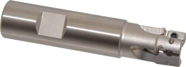 Tungaloy - 3/4" Cut Diam, 0.429" Max Depth of Cut, 3/4" Shank Diam, 3.54" OAL, Indexable Square Shoulder End Mill - ASMT 11T3.. Inserts, Weldon Shank, 90° Lead Angle - Apex Tool & Supply