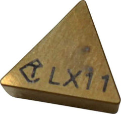 Tungaloy - TPGN221 Grade LX11 Ceramic Turning Insert - TiN Finish, 60° Triangle, 1/4" Inscr Circle, 1/8" Thick, 1/64" Corner Radius - Apex Tool & Supply