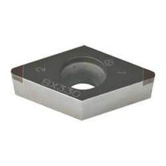 Tungaloy - 2QP-DCMW32.52 Grade BX330 PCBN Turning Insert - Uncoated, 55° Diamond, 3/8" Inscr Circle, 5/32" Thick, 1/32" Corner Radius - Apex Tool & Supply