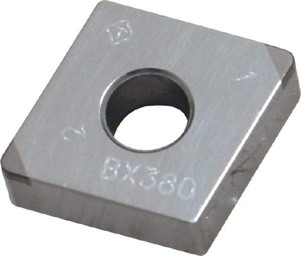 Tungaloy - 2QP-CNGA432 Grade BX380 PCBN Turning Insert - Uncoated, 80° Diamond, 1/2" Inscr Circle, 3/16" Thick, 1/32" Corner Radius - Apex Tool & Supply