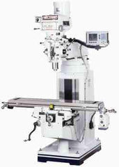 Vectrax - 10" Table Width x 54" Table Length, Variable Speed Pulley Control, 3 Phase Knee Milling Machine - R8 Spindle Taper, 5 hp - Apex Tool & Supply