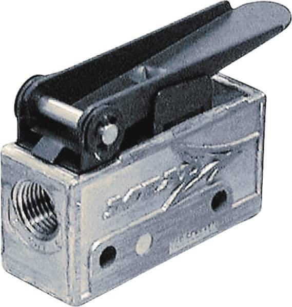 Mead - 0.11 CV Rate, 3 Way Pilot Air Valve - Cross Roller Actuator - Apex Tool & Supply