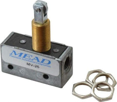 Mead - 0.11 CV Rate, 3 Way Pilot Air Valve - Roller Plunger Actuator - Apex Tool & Supply