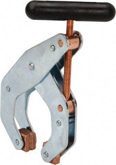 Made in USA - 1,700 Lb, 4-1/2" Max Opening, 2-1/4" Open Throat Depth, Cantilever Clamp - High Tensile Steel Jaw, T-Handle - Apex Tool & Supply