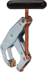 Made in USA - 2,000 Lb, 6" Max Opening, 2-1/8" Open Throat Depth, Cantilever Clamp - High Tensile Steel Jaw, T-Handle - Apex Tool & Supply