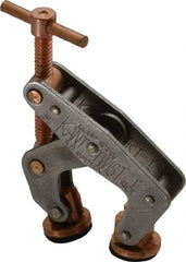 Kant Twist - 350 Lb, 7/8" Max Opening, 1/2" Open Throat Depth, 1/2" Closed Throat Depth, Cantilever Clamp - High Tensile Steel Jaw, T-Handle, 2-1/8" OAL, 1-3/4" Max Width - Apex Tool & Supply
