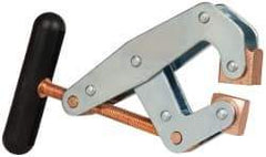 Made in USA - 1,500 Lb, 3" Max Opening, 1-1/4" Open Throat Depth, Cantilever Clamp - High Tensile Steel Jaw, T-Handle - Apex Tool & Supply
