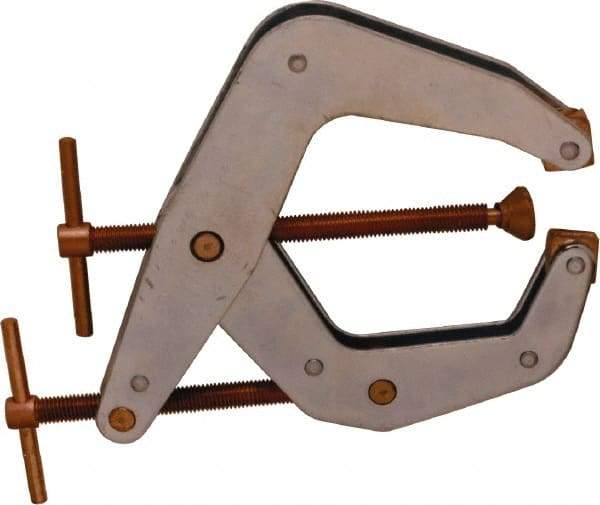 Kant Twist - 2,000 Lb, 6" Max Opening, 2-1/8" Open Throat Depth, 3-5/8" Closed Throat Depth, Cantilever Clamp - High Tensile Steel Jaw, T-Handle, 8-1/4" OAL, 8-1/4" Max Width - Apex Tool & Supply