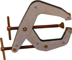 Kant Twist - 2,000 Lb, 6" Max Opening, 2-1/8" Open Throat Depth, 3-5/8" Closed Throat Depth, Cantilever Clamp - High Tensile Steel Jaw, T-Handle, 8-1/4" OAL, 8-1/4" Max Width - Apex Tool & Supply