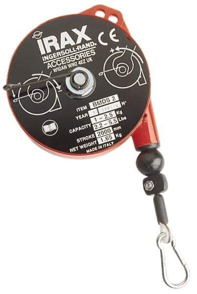 Ingersoll-Rand - 13.23 Lb Load Capacity, 6.56' Travel Distance, Tool Balancer - Stainless Steel Cable, Cast Aluminum Housing, Tension Adjustment, Locking Mechanism - Apex Tool & Supply