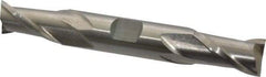 Interstate - 5/8", 1-1/8" LOC, 5/8" Shank Diam, 4-1/2" OAL, 2 Flute, High Speed Steel Square End Mill - Double End, Uncoated, Spiral Flute, 30° Helix, Centercutting, Right Hand Cut, Right Hand Flute - Apex Tool & Supply