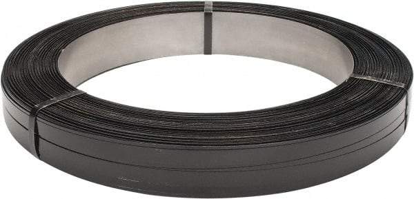 Made in USA - 1,378' Long x 3/4" Wide, Oscillated Coil Steel Strapping - 3,050 Lb Capacity, 0.029" Thick - Apex Tool & Supply