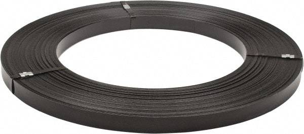 Made in USA - 851' Long x 1-1/4" Wide, Ribbon Wound Coil Steel Strapping - 5,250 Lb Capacity, 0.029" Thick - Apex Tool & Supply