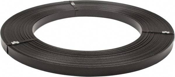 Made in USA - 836' Long x 1-1/4" Wide, Ribbon Wound Coil Steel Strapping - 5,450 Lb Capacity, 0.031" Thick - Apex Tool & Supply