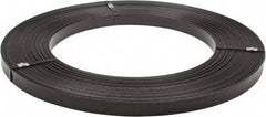 Made in USA - 836' Long x 1-1/4" Wide, Ribbon Wound Coil Steel Strapping - 5,450 Lb Capacity, 0.031" Thick - Apex Tool & Supply