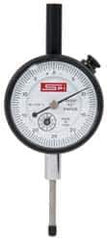 SPI - 0-25-0 Dial Reading, 0.0005" Graduation Dial Drop Indicator - 1-1/2" Dial, Revolution Counter - Apex Tool & Supply