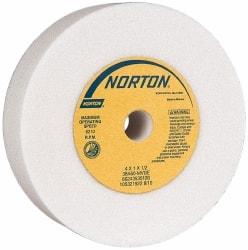 Norton - 60 Grit Aluminum Oxide Type 1 Internal Grinding Wheel - 4" Diam x 1/2" Hole x 1" Thick, 6,210 Max RPM, Medium Grade, M Hardness, Vitrified Bond, No Recess - Apex Tool & Supply