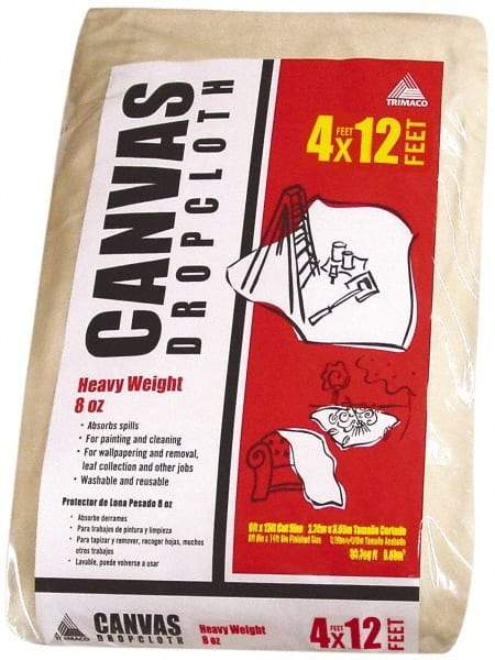 TRIMACO - Heavyweight 8 oz Canvas Drop Cloth - 12' x 4' - Apex Tool & Supply