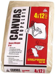 TRIMACO - Heavyweight 8 oz Canvas Drop Cloth - 12' x 4' - Apex Tool & Supply