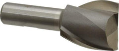 Interstate - 1-5/8", 1-5/8" LOC, 3/4" Shank Diam, 3-7/8" OAL, 2 Flute, High Speed Steel Square End Mill - Single End, Uncoated, Spiral Flute, 30° Helix, Centercutting, Right Hand Cut, Right Hand Flute - Apex Tool & Supply
