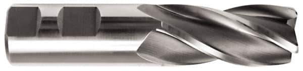Hertel - 1", 4 Flute, Cobalt, 0.045" Corner Radius End Mill - 4-1/2" OAL, Right Hand Flute, 2" LOC, Right Hand Cut - Apex Tool & Supply