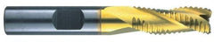 RobbJack - 7/16" Diam, Fine Pitch, 1" LOC, 3 Flute Solid Carbide Roughing Square End Mill - AlTiN Finish, 2-3/4" OAL, 7/16" Shank Diam, Single End, Centercutting, 30° Helix - Apex Tool & Supply