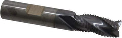RobbJack - 1/2" Diam, Fine Pitch, 1" LOC, 3 Flute Solid Carbide Roughing Square End Mill - AlTiN Finish, 3" OAL, 1/2" Shank Diam, Single End, Centercutting, 30° Helix - Apex Tool & Supply
