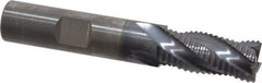 RobbJack - 1/2" Diam, Fine Pitch, 1" LOC, 4 Flute Solid Carbide Roughing Square End Mill - AlTiN Finish, 3" OAL, 1/2" Shank Diam, Single End, Centercutting, 30° Helix - Apex Tool & Supply