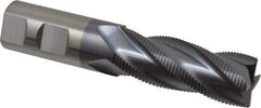 RobbJack - 1" Diam, Fine Pitch, 2-1/2" LOC, 4 Flute Solid Carbide Roughing Square End Mill - AlTiN Finish, 5" OAL, 1" Shank Diam, Single End, Centercutting, 30° Helix - Apex Tool & Supply