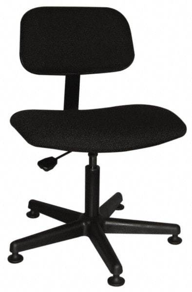 Bevco - Ergonomic Pneumatic Chair - Cloth Seat, Black - Apex Tool & Supply