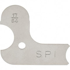SPI - 17/64 Inch Radius Gage - Satin Chrome Finish, Steel - Apex Tool & Supply