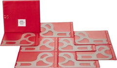 SPI - 8 Piece, 1-9/16 to 2 Inch Radius, Stainless Steel Radius Gage Set - 1/16 Inch Graduation, Satin Chrome Coated - Apex Tool & Supply