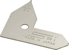 SPI - 1/64 Inch Radius Gage - Satin Chrome Finish, Steel - Apex Tool & Supply