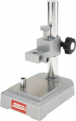 SPI - Rectangular Base, Comparator Gage Stand - 8-1/2" High, 5-3/4" Base Length x 4" Base Width x 1-1/2" Base Height, Includes Holder - Apex Tool & Supply