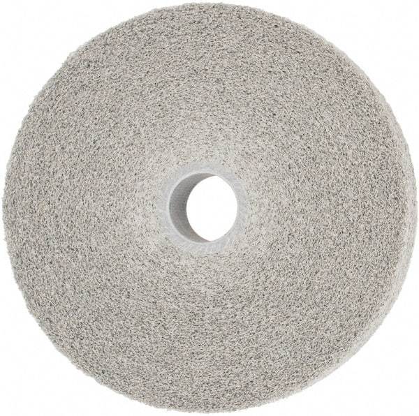 3M - 6" Diam, 1" Face Width, 1" Center Hole, Medium Grade, Aluminum Oxide Deburring Wheel - Convolute, Hard Density 8 Grade, 6,000 RPM - Apex Tool & Supply