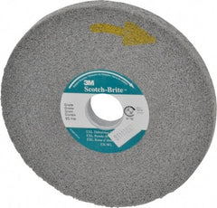 3M - 6" Diam, 1/2" Face Width, 1" Center Hole, Fine Grade, Silicon Carbide Deburring Wheel - Convolute, Hard Density 9 Grade, 6,000 RPM - Apex Tool & Supply