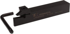 Kennametal - 0.79" Max Depth of Cut, 8mm Min Groove Width, 6" OAL, Right Hand Indexable Grooving Cutoff Toolholder - 8 Seat Size, 1" Shank Height x 1" Shank Width, A4..08.. Insert Style, A4SM Toolholder Style, Series A4 - Apex Tool & Supply