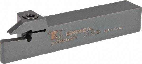 Kennametal - External Thread, 0.94" Max Depth of Cut, 8mm Min Groove Width, 6" OAL, Right Hand Indexable Grooving Cutoff Toolholder - 1" Shank Height x 1" Shank Width, A4..08.. Insert Style, A4SM Toolholder Style, Series A4 - Apex Tool & Supply